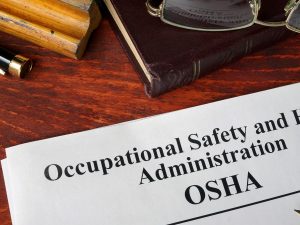 An image of a document with the title “Occupational Safety and Health Administration OSHA”