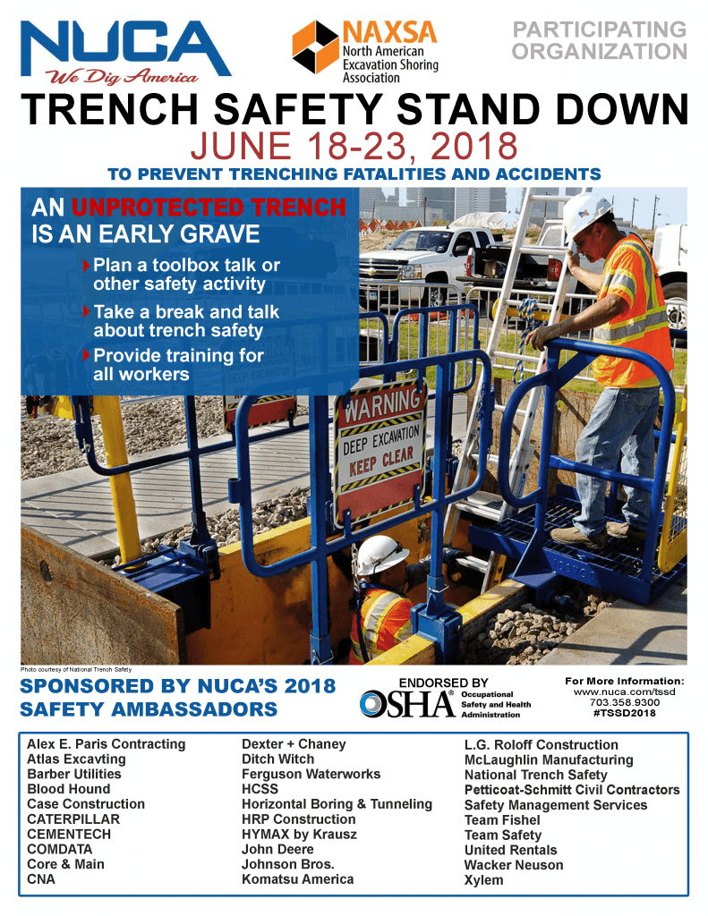 2018 Trench Safety Stand-Down Flyer